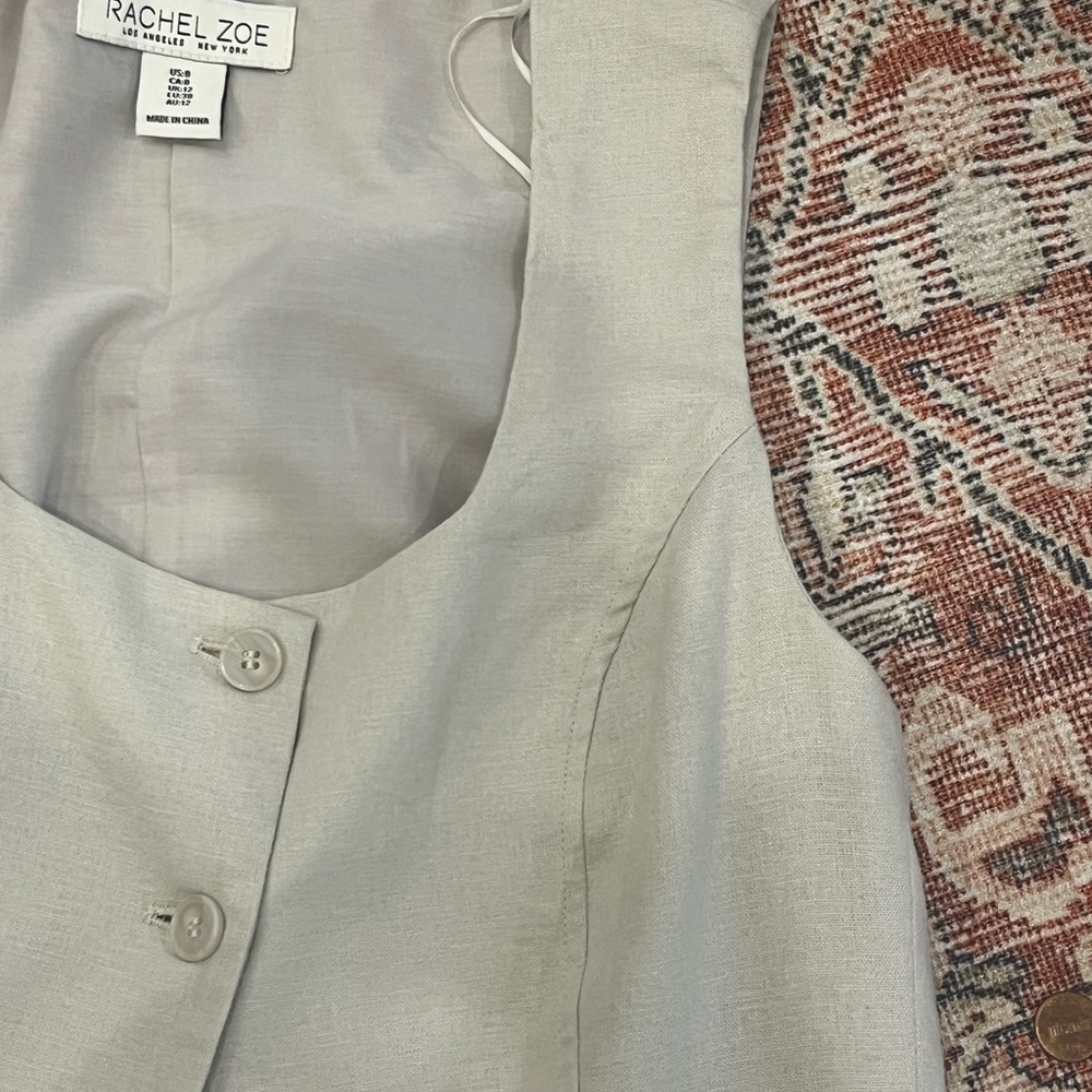 Rachel Zoe Linen Vest nwot - Picture 2 of 5